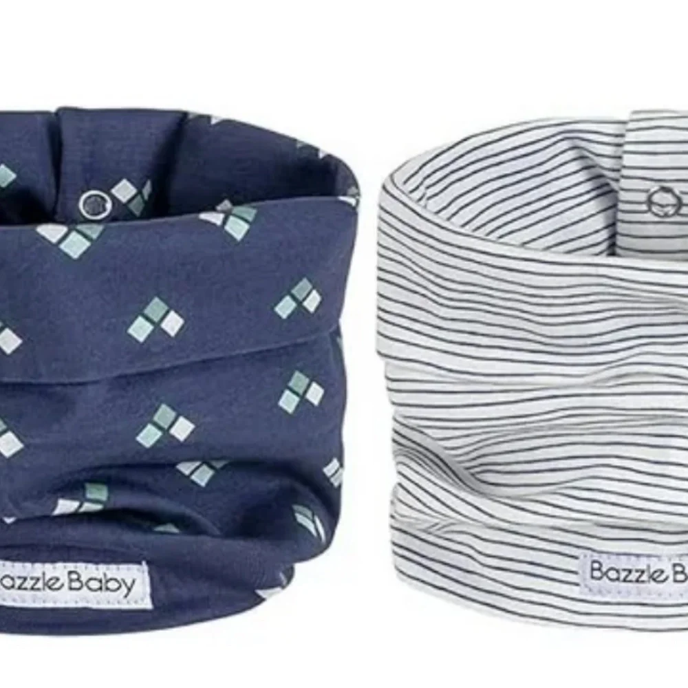 Bazzle Baby Drool Bibs Infinity Scarf 2 Bandobibs Blue